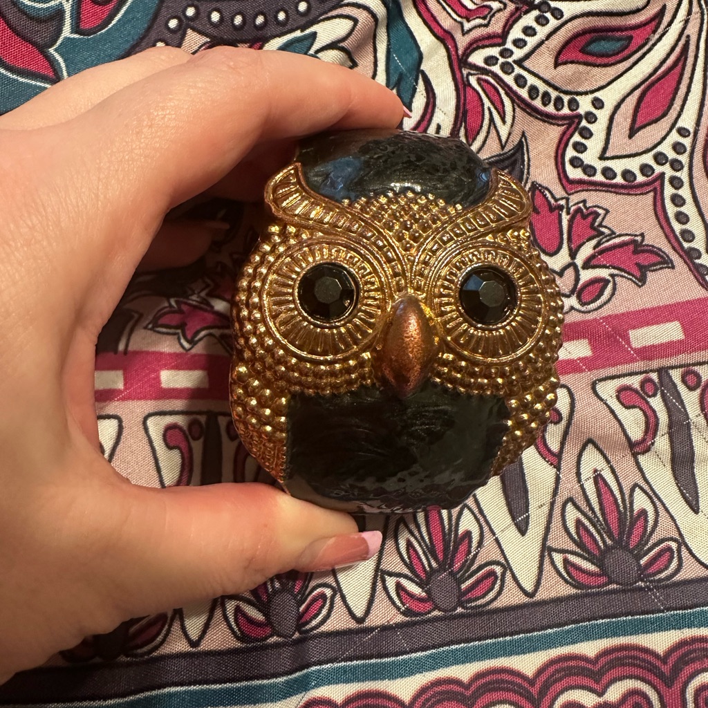 Chic Gold And Black Owl Bracelet